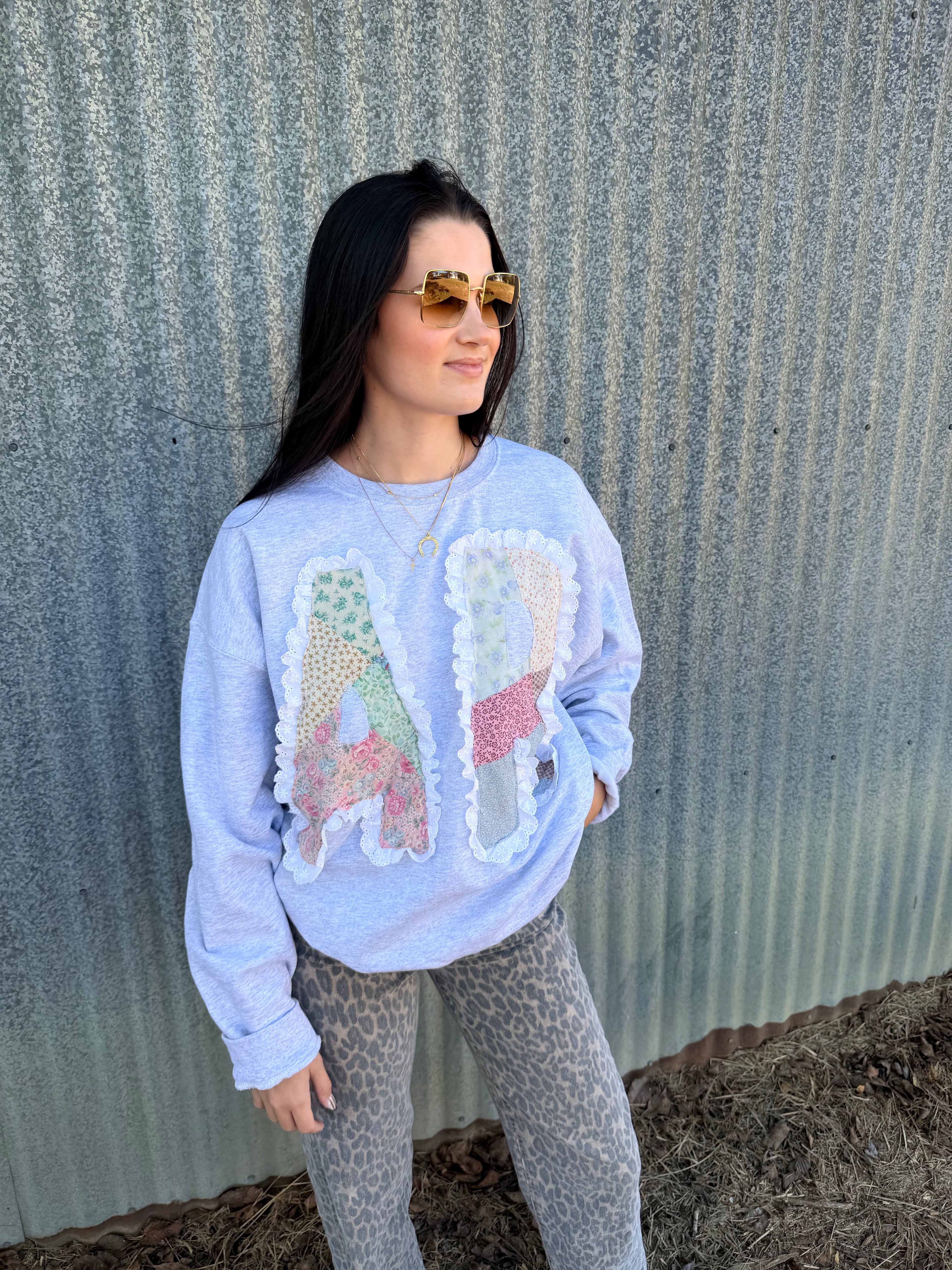 AR quilted crewneck
