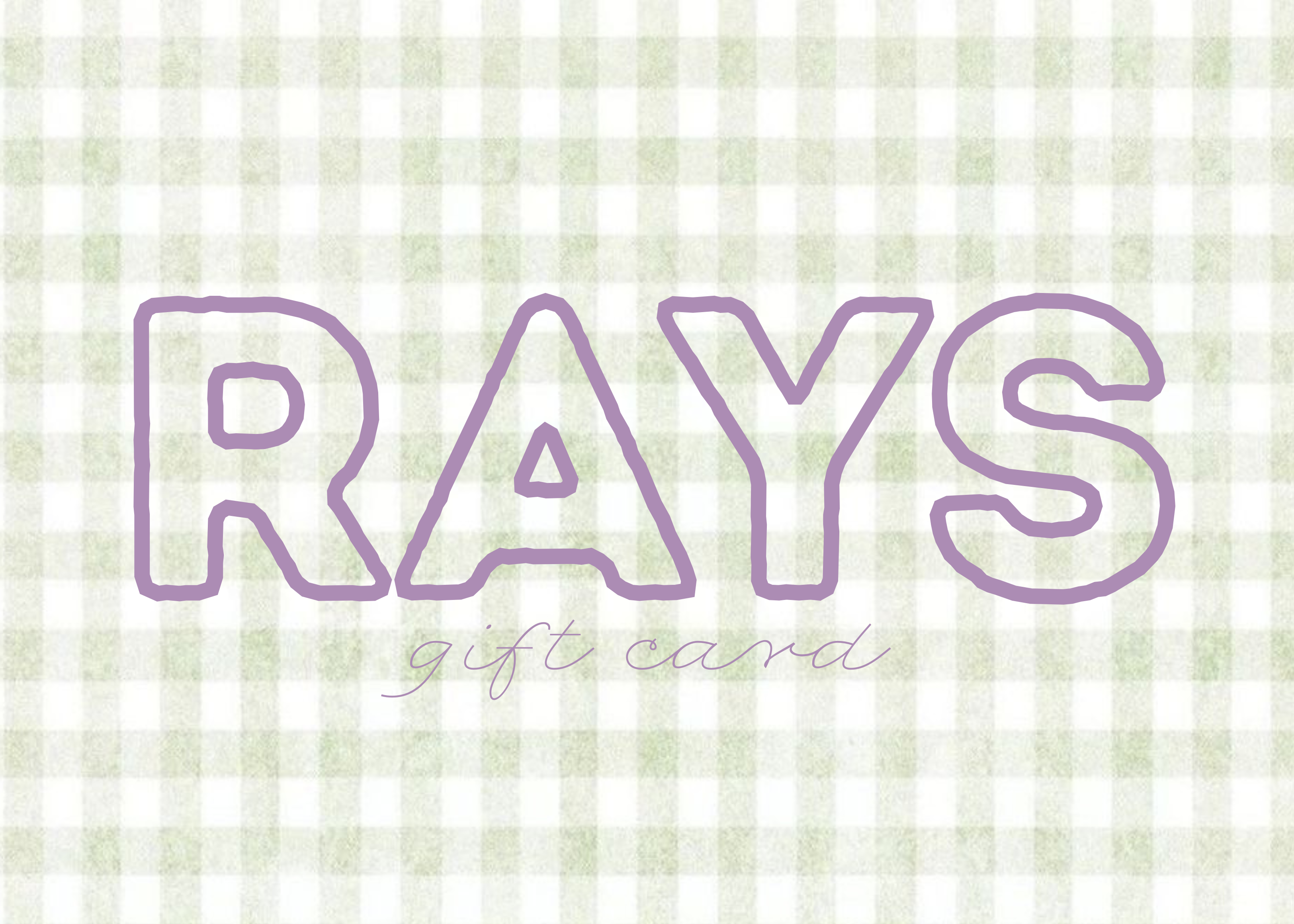 RAYS GIFT CARD